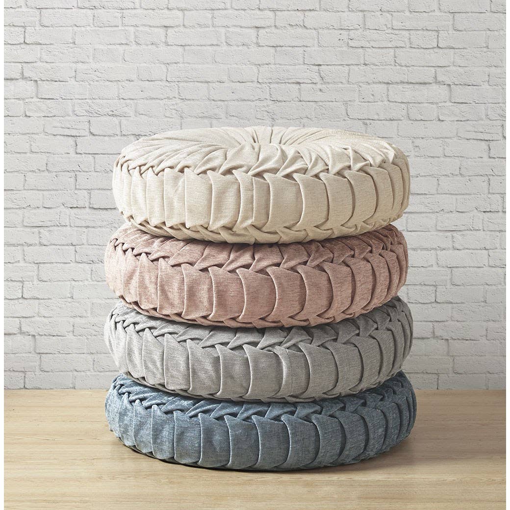 Pleated Round Floor Cushion
