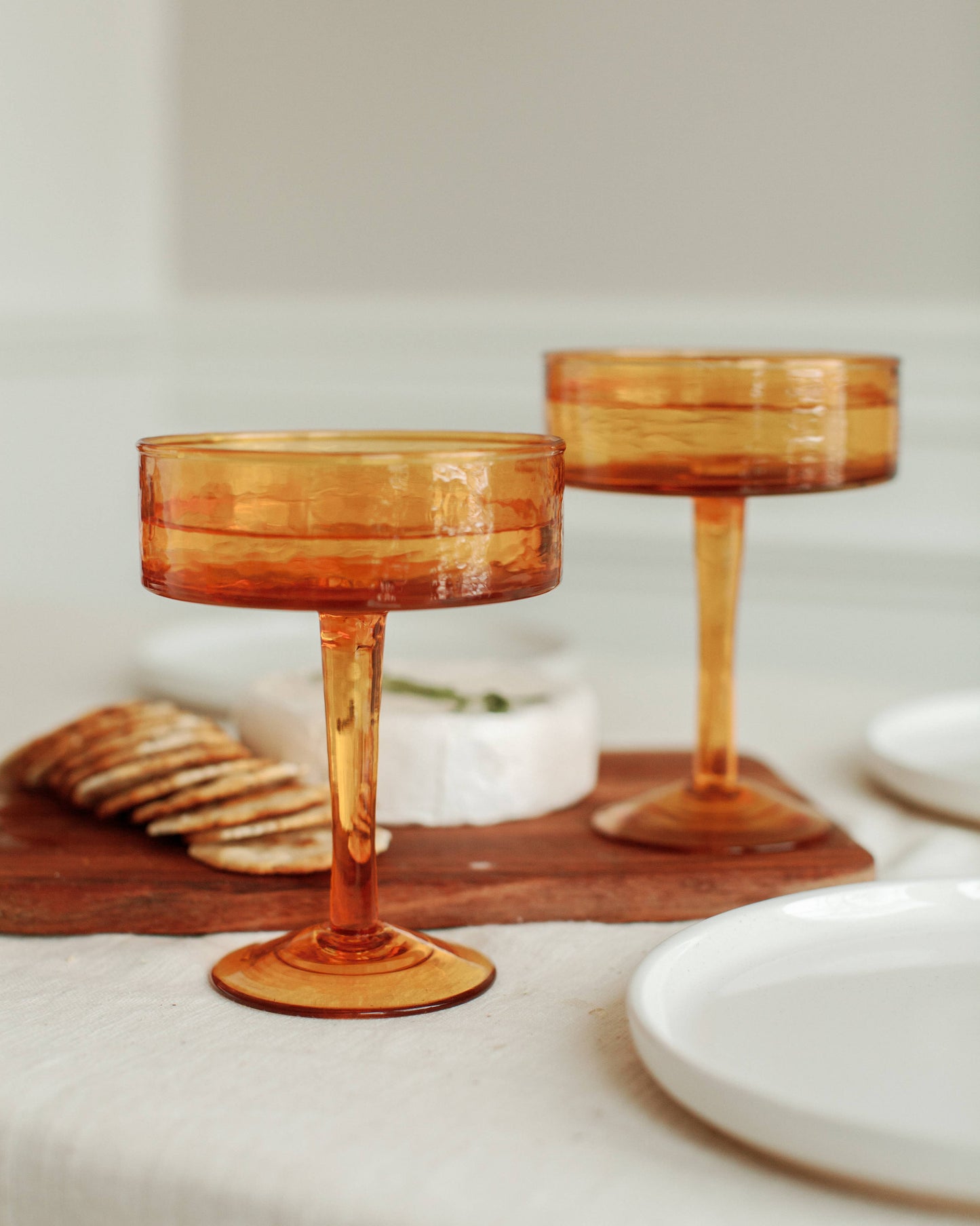 Handblown Cocktail Glass Pair
