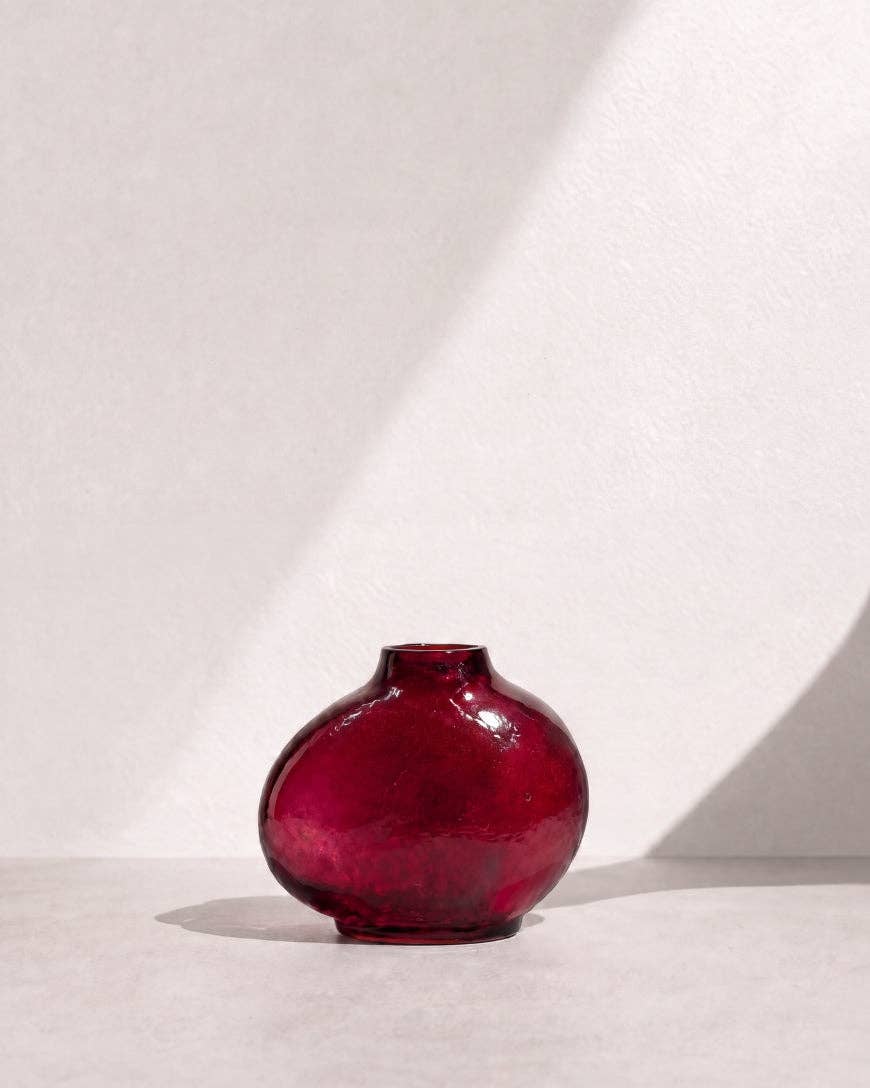 Pebble Handblown Hammered Bud Vase