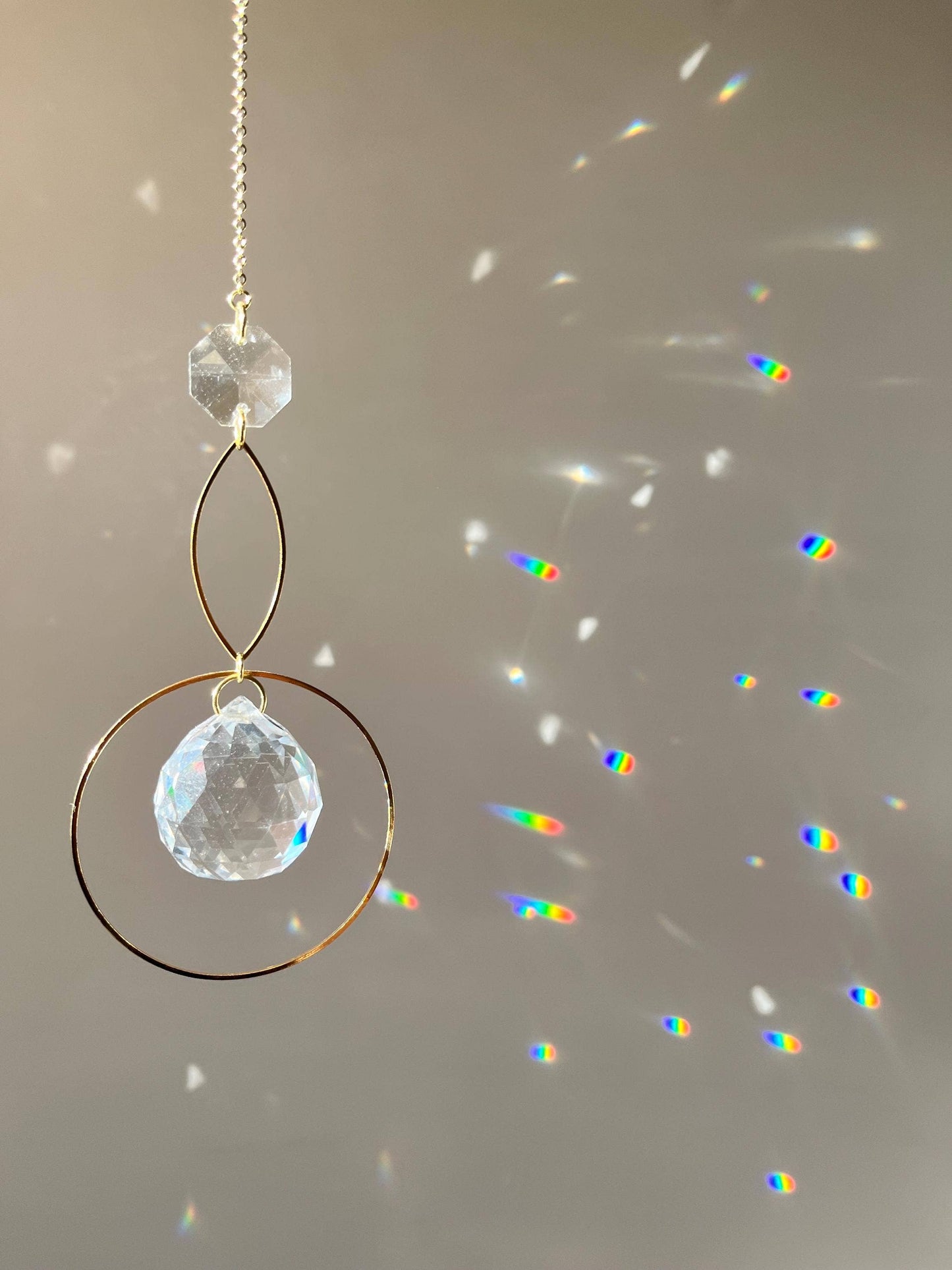 Elegant Crystal Prism Sun Catcher Rainbow Maker 