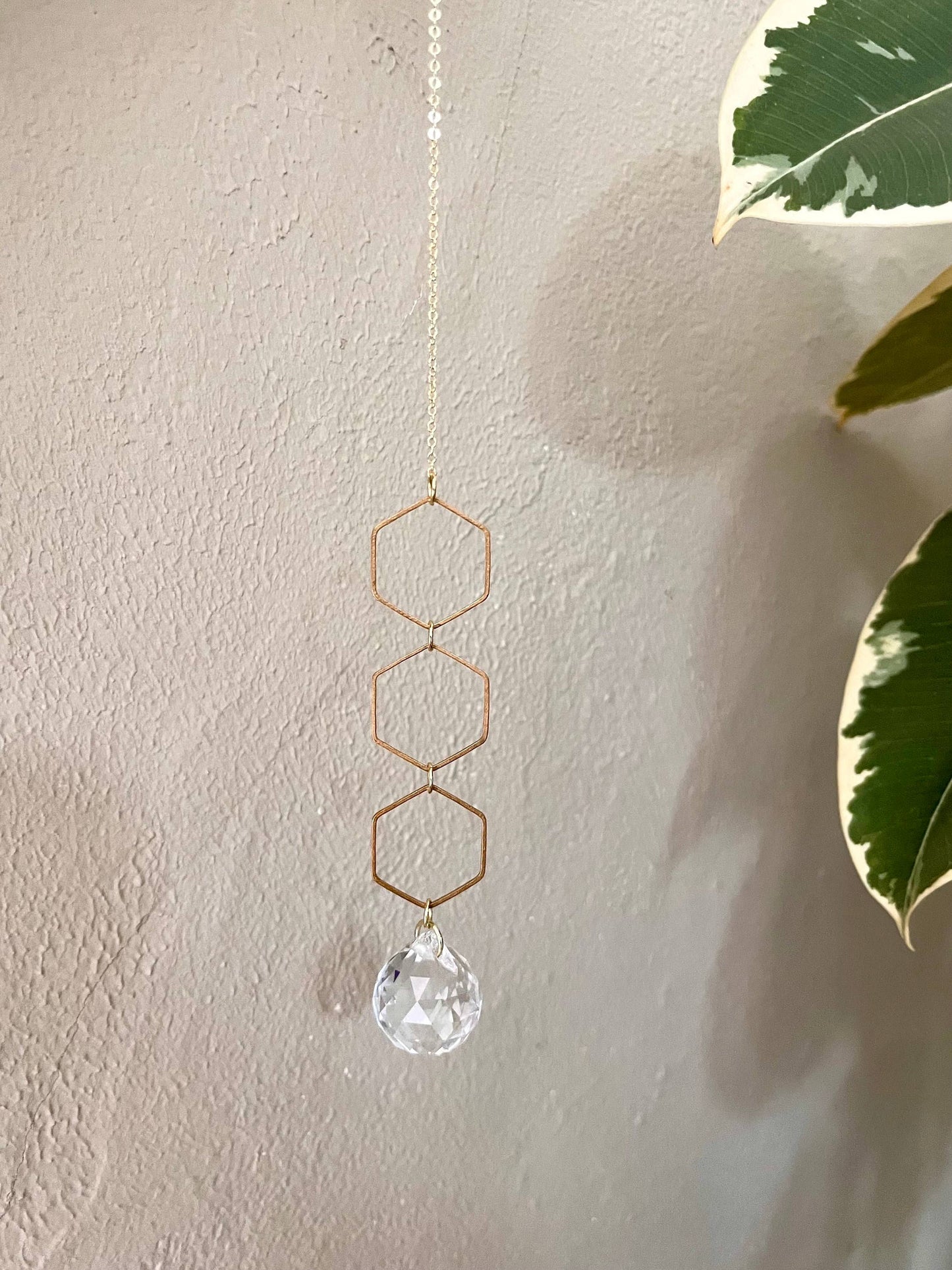Large Hexagons Sun Catcher
