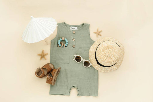 Sage Linen Romper