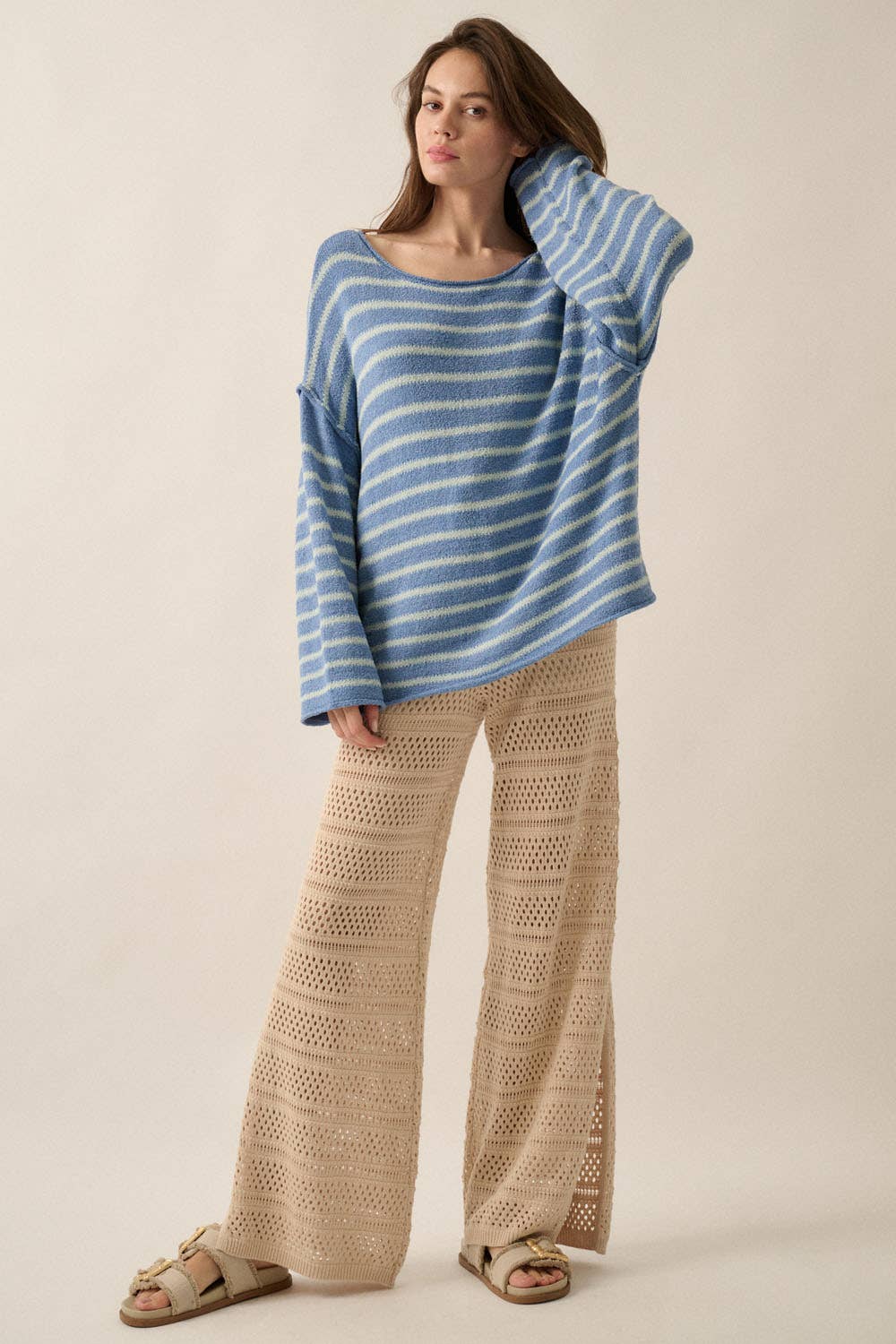 Striped Textured Sweater