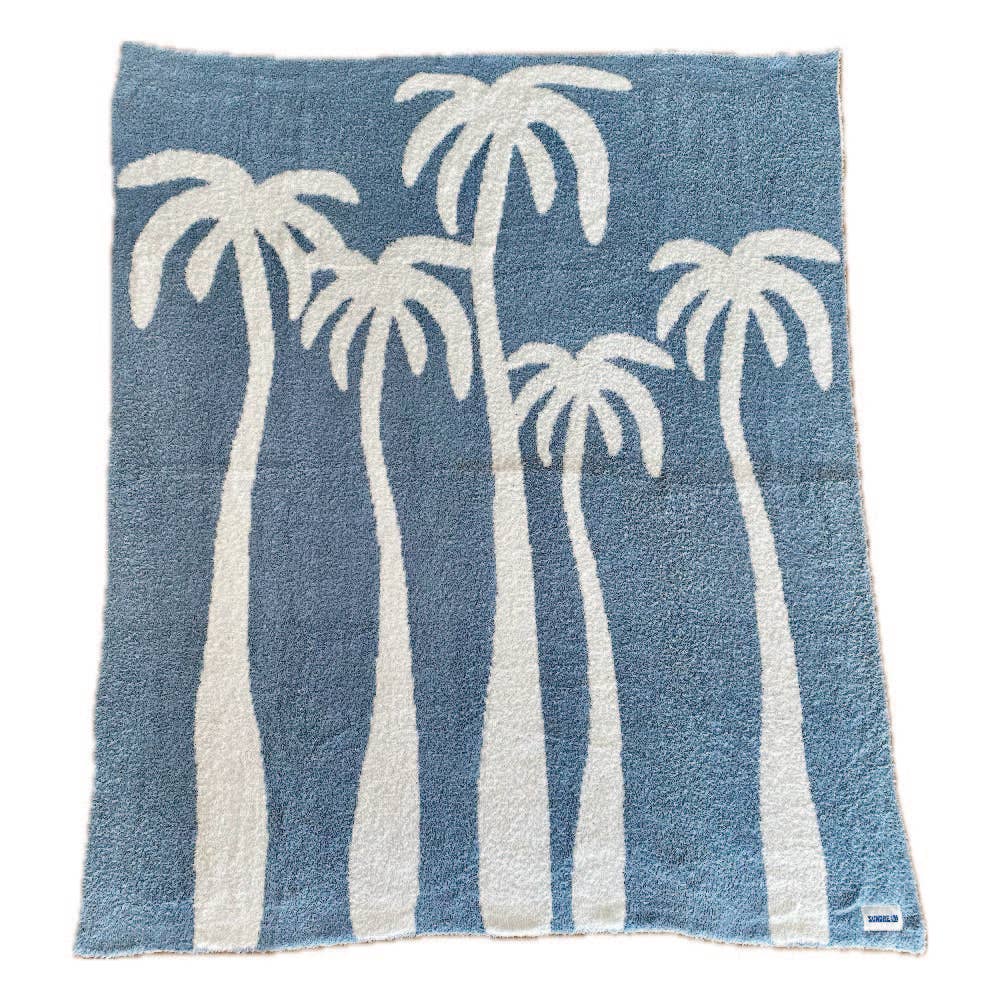 Dancing Palms Plush Throw