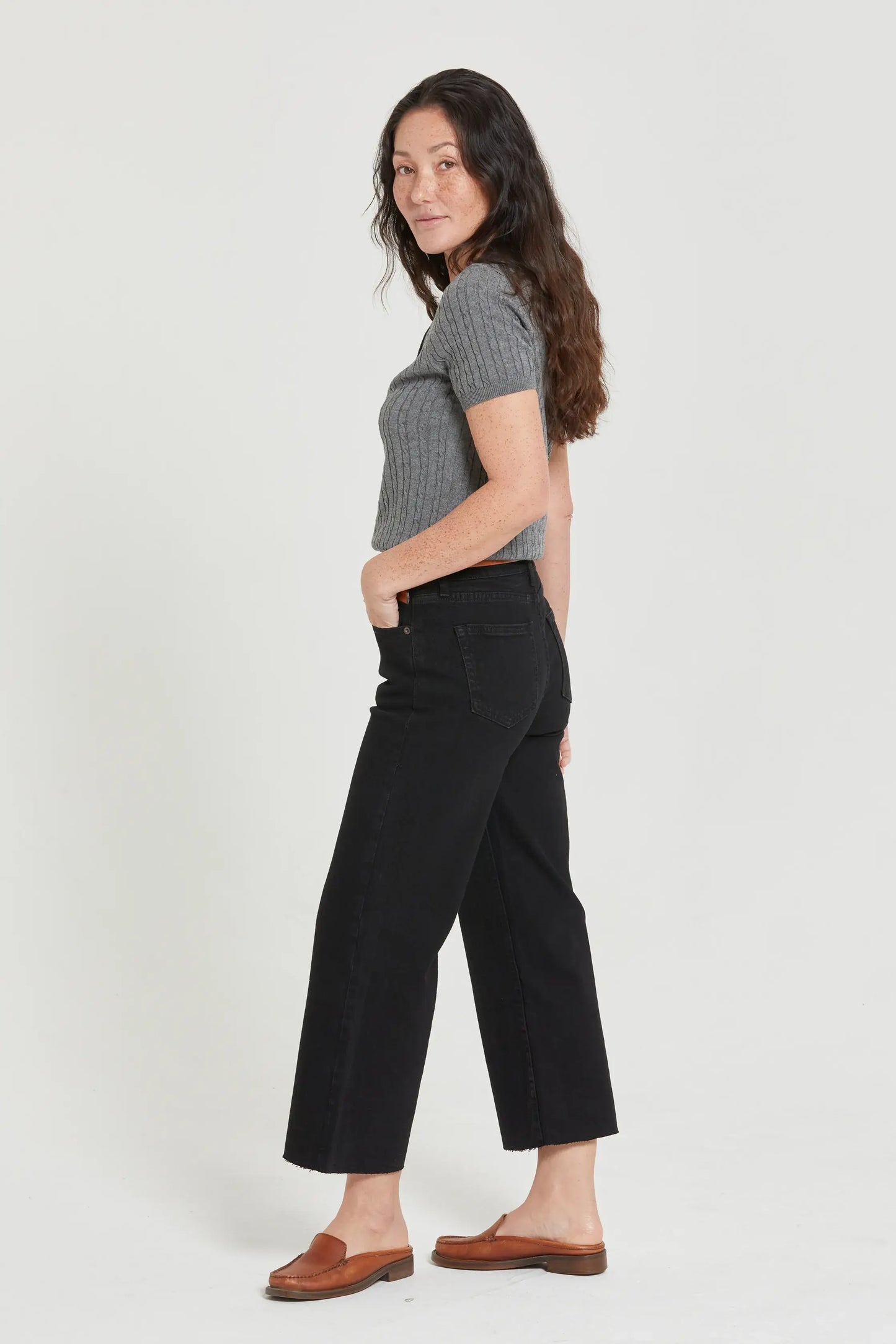 Aberdeen High Rise Jean in Black