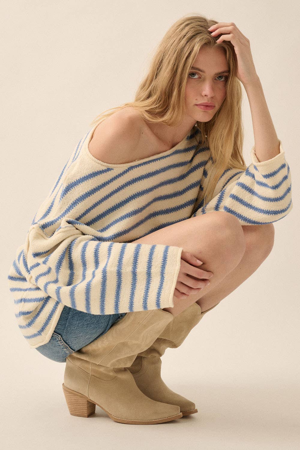 Striped Textured Sweater