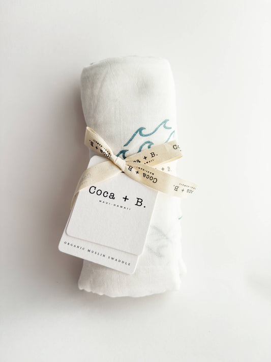 Surfer Wave Organic Bamboo Swaddle