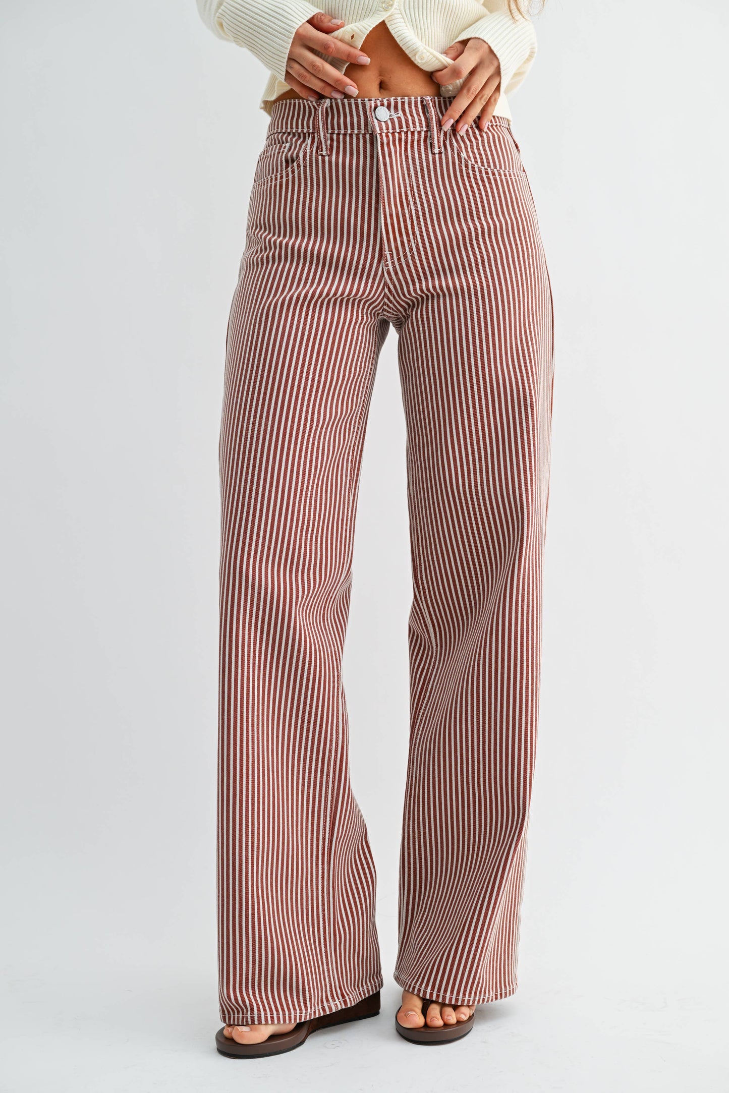 Spiced Brown Stripe Jean