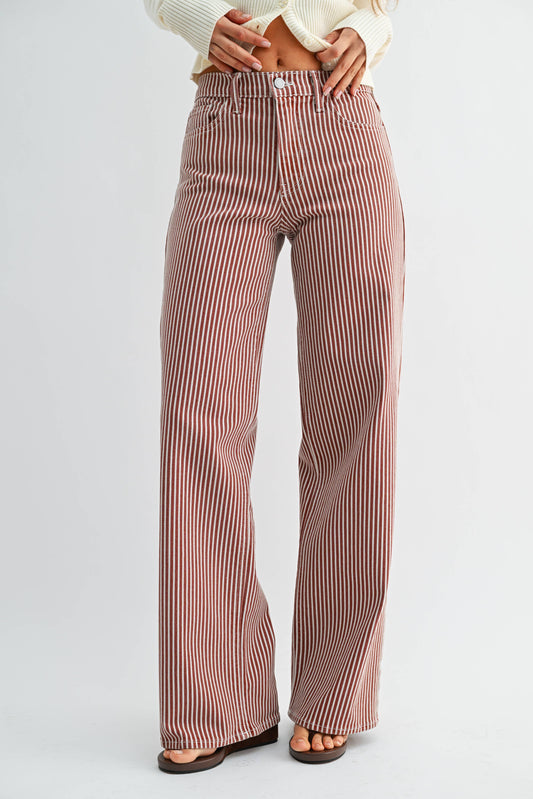 Spiced Brown Stripe Jean