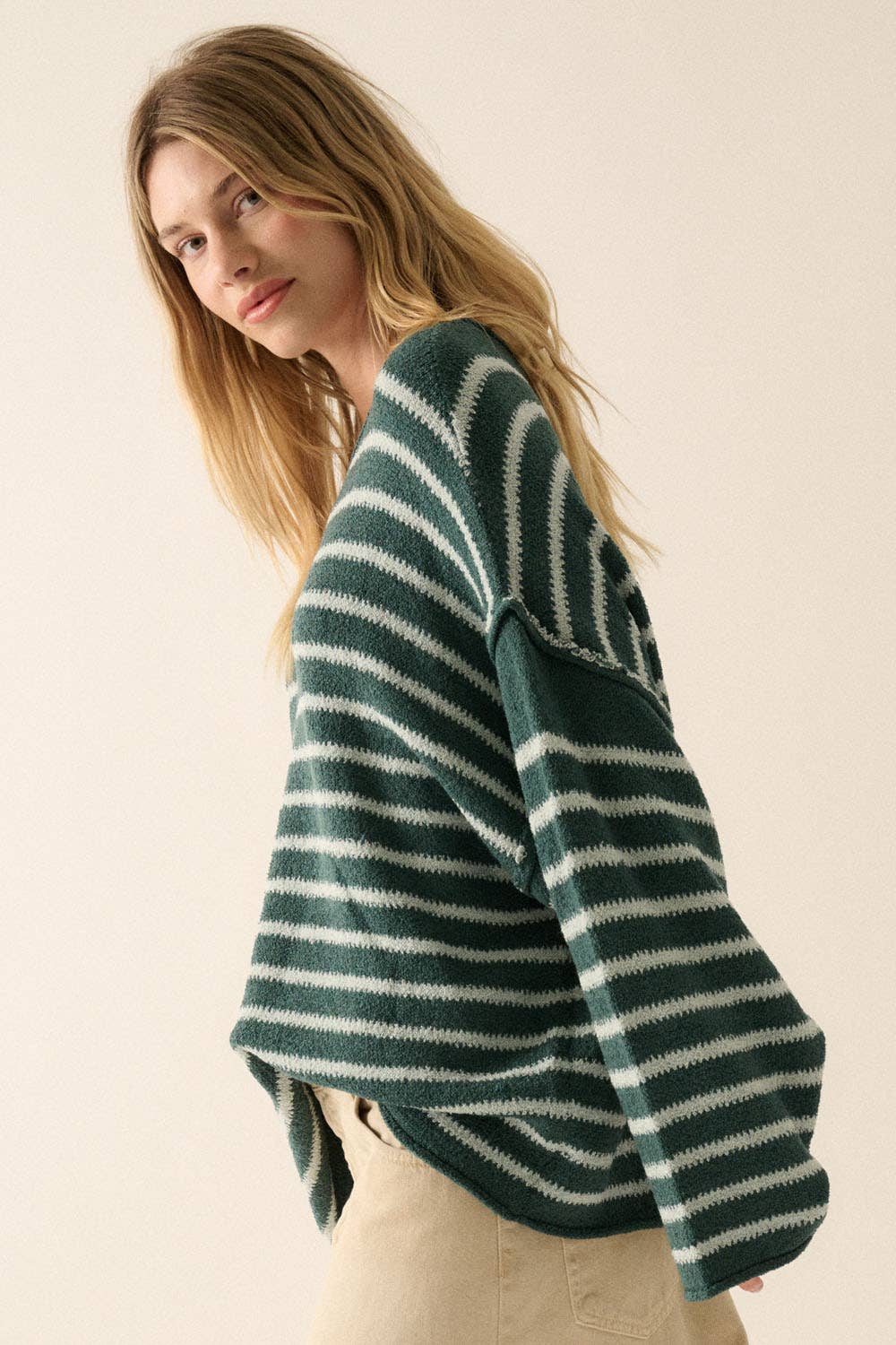 Striped Textured Sweater