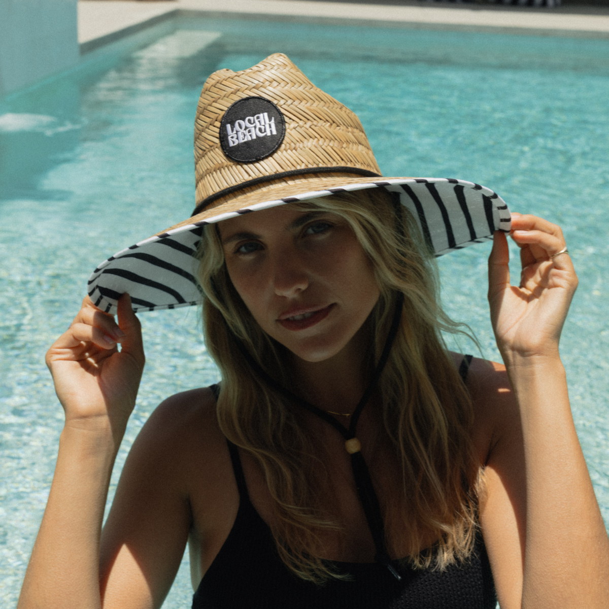 Striped Adult Lifeguard Hat