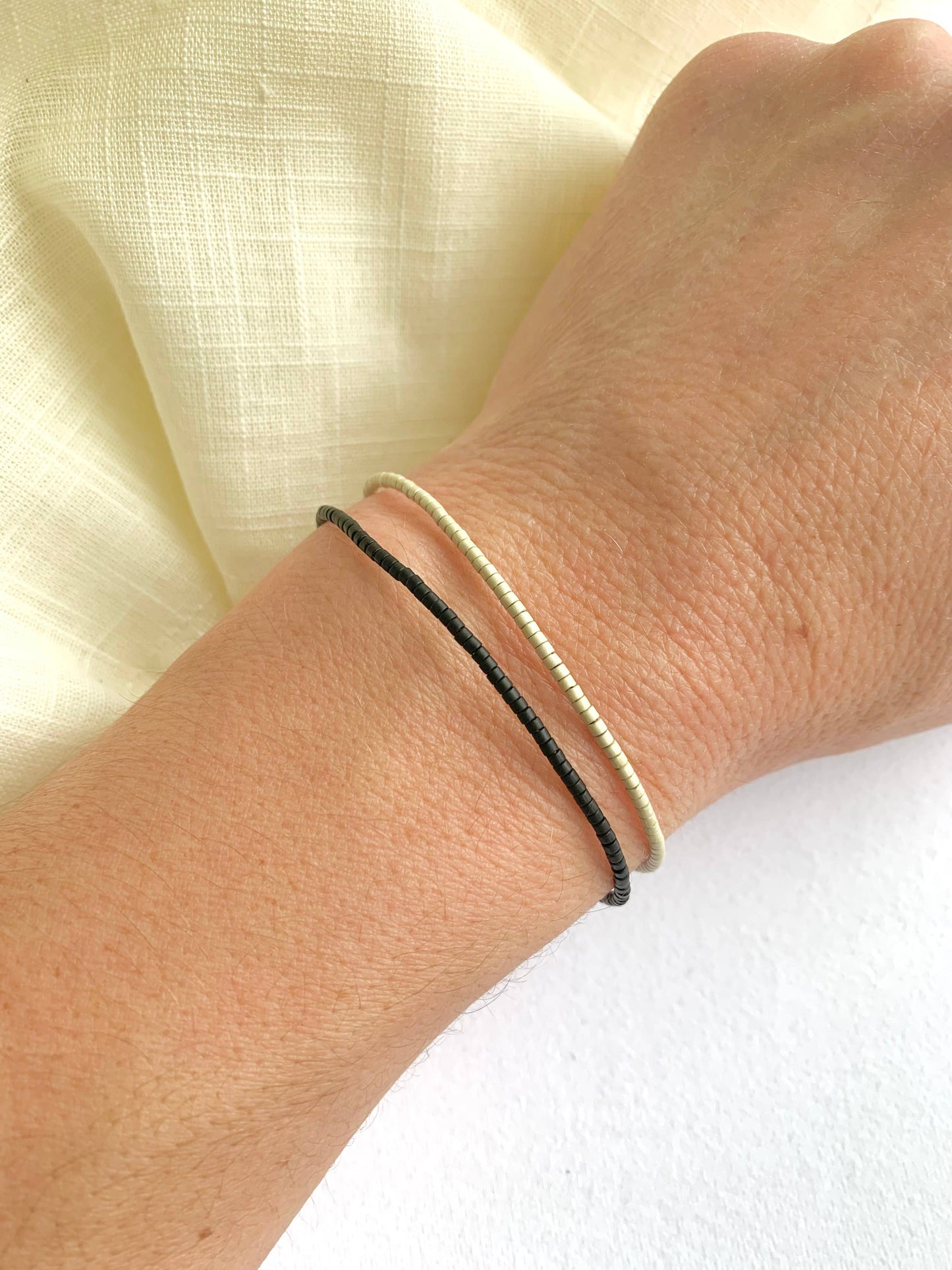Neutral Beaded Bracelet w/ Adjustable Clasp