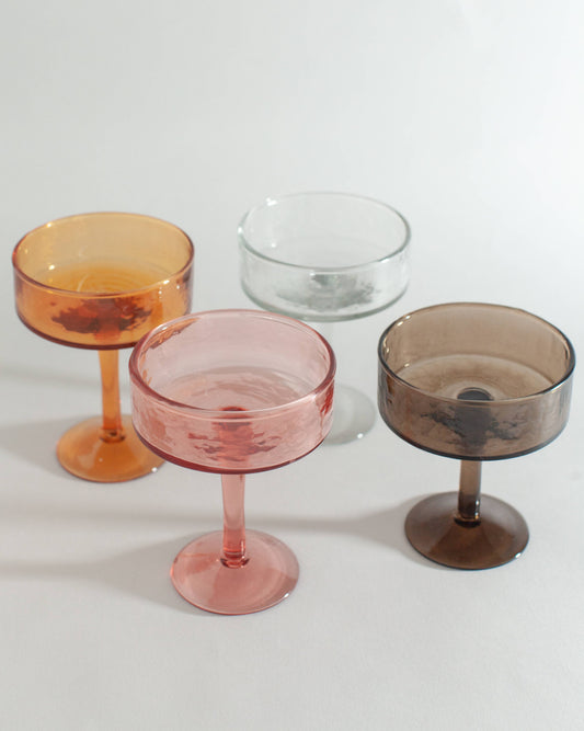 Handblown Cocktail Glass Pair