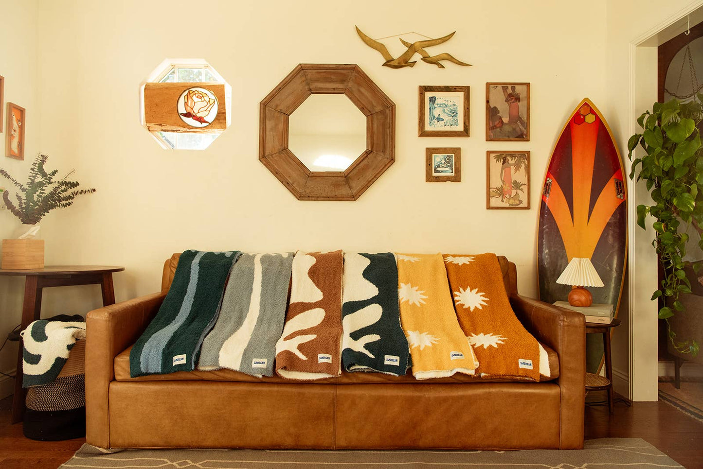Dancing Palms Plush Throw