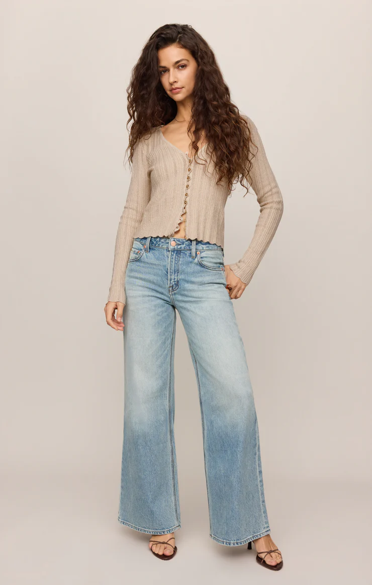 Landa Pointelle Sweater Top