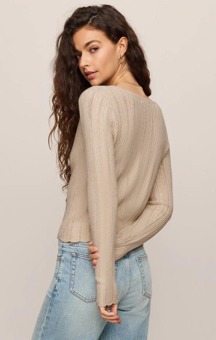 Landa Pointelle Sweater Top